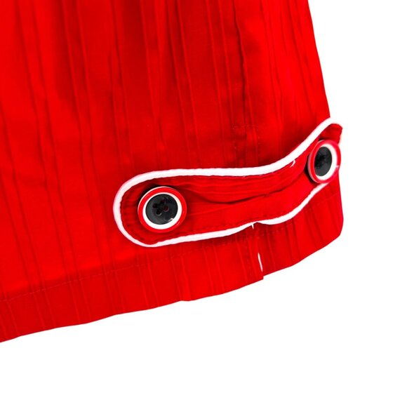 Voodoo Vixen Red Nautical Sleeveless Playsuit Bow Button Accents Size Small - Picture 5 of 12